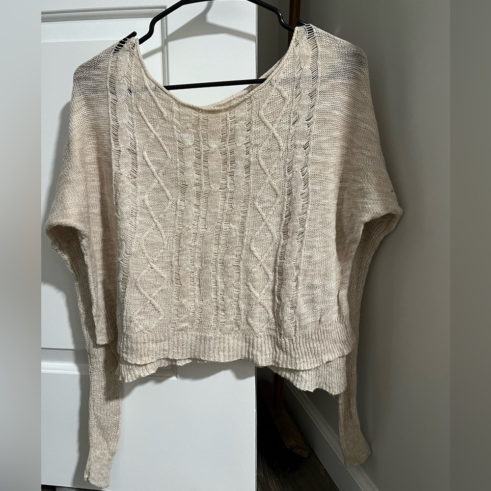 Hollister cream sweater